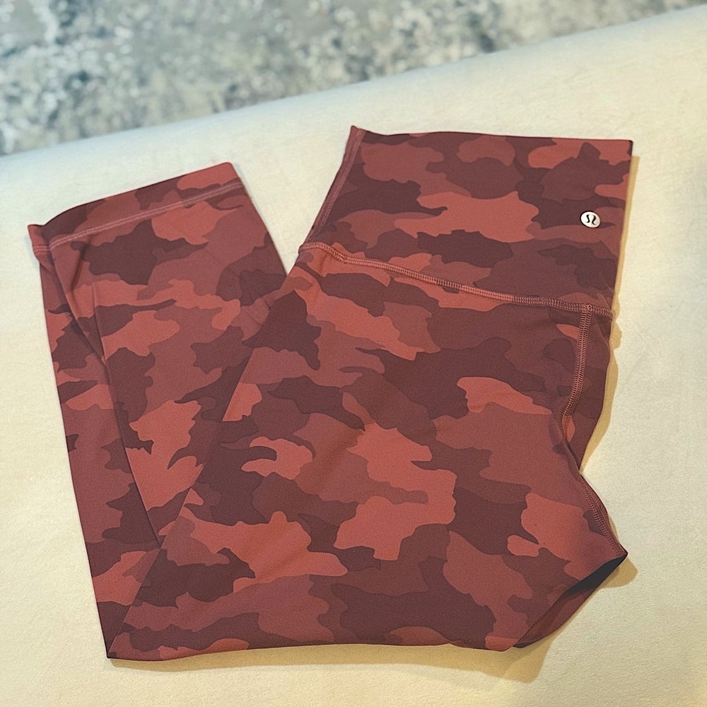 lululemon athletica Red Camo Leggings